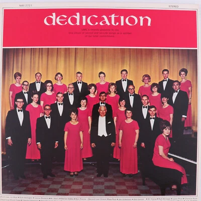 UML Concert Chorale – Dedication - Choir 12" LP Vinyl Record UML NWI 2721 EX Foto 1 de 4