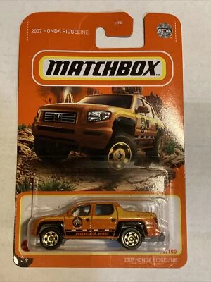 * 新 * 火柴盒 VHTF 2007 年本田 RIDGELINE 橙色 96/100 — 第 1/3 张图片