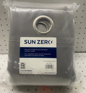 Sun Zero Grommet Top Single Curtain Panel Gray 104 in x 84 in 1 Pair - Picture 1 of 9