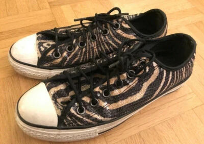 Converse EU 38 Chucks Pailletten Chuck Taylor 112500 Zebra by John Varvatos - Bild 1 von 4
