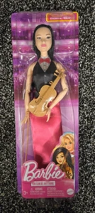 Asian Barbie Doll Violinist Musician with Violin and Bow HKT68 Articulated Arms - Picture 1 of 10