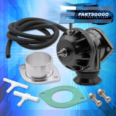 Universal Type-Rz Adjustable Turbo Psi Blow Off Valve Bov Black + 2-Bolt Adapter Foto 1 de 4