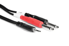 Hosa Cmp-159 3.5 mm Trs to Dual 1/4" Ts Stereo Breakout Cable, 10 Feet