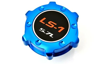 2004 PONTIAC GTO LS1 5.7L BILLET ALUMINUM ENGINE OIL FILLER CAP BLUE - Image 1 of 3