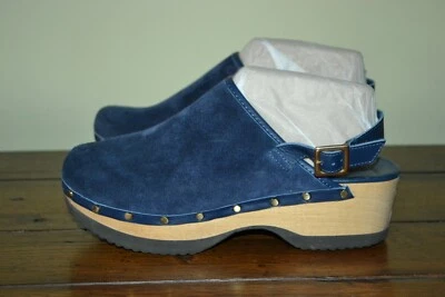 Zuecos M GEMI GRETA CORREA TRASERA AZUL GAMUZA MUJER UE 40 EE. UU. 9 USADOS EN EXCELENTE ESTADO Foto 1 de 4