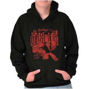 Popeye Ohio The Buckeye State OH Cartoon Hoodie Hooded Sweatshirt Men Women - Picture 1 of 8