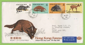 Copertina primo giorno animali selvatici Hong Kong 1982 - Foto 1 di 1