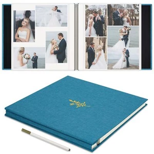 Self Adhesive Photo Album Sky Blue Scrapbook Album with DIY 60 Blank Pages We... - Picture 1 of 6