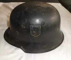 Original militar 2GM WW2 Wehrmacht - policía de bomberos casco de acero talla 58 - Imagen 1 de 13