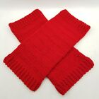 Handmade Crochet Red Unisex Adult Size Leg Warmers, Winter Accessory