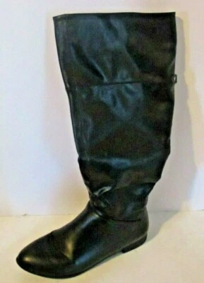 Nicole Miller TALLA 11 M MUJER Negro Botas Altas Borla Cremallera J196 Foto 1 de 4