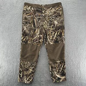 Drake Waterfowl Pants Mens XL 40 42 Brown Realtree Max 5 Camo Fleece Lined Pants - Picture 1 of 14