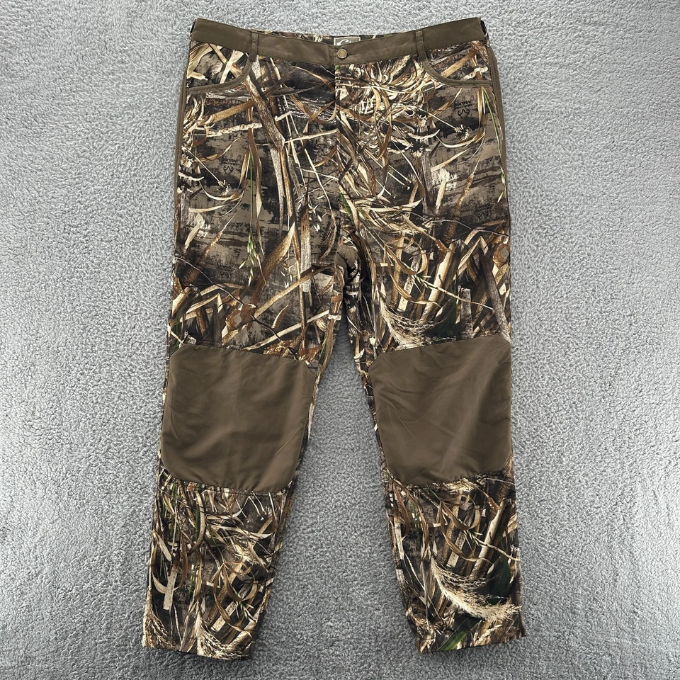 Drake Waterfowl Pants Mens XL 40 42 Brown Realtree Max 5 Camo Fleece Lined Pants - Image 1 of 4