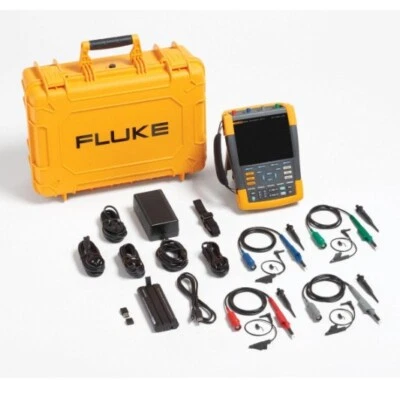 Fluke 190-104 Series III 100 MHz, 4-Ch, 1.25 GS/s Color ScopeMeter W/Hard Case - Image 1 of 4