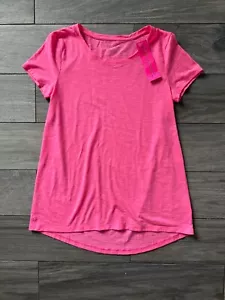 LILLY PULITZER ETTA SCOOP NECK TOP, ROXIE PINK, NWT, XS - Picture 1 of 2