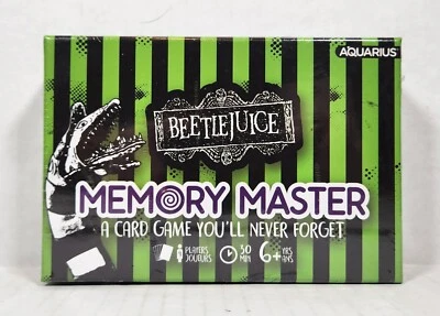 BeetleJuice Beetle Juice Memory Master Card Game Aquarius - Factory Sealed - Image 1 of 4
