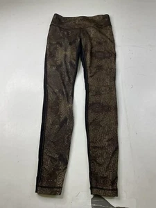 Lululemon 28” Wunder Under Tight*SE 3D Print LUON LW5G62S GGCM Gold Black Size 6 - Picture 1 of 6