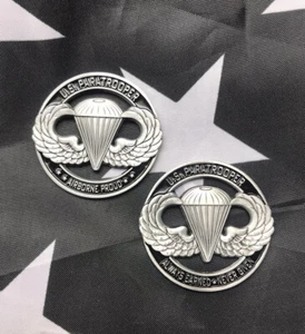 Airborne Paratrooper "Always Earned" Parachute 82nd 101st SFG Challenge Coin - Bild 1 von 3