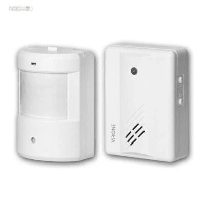 VIRONE Ladenglocke / Durchgangsmelder, Funk Tür IR-Bewegungsmelder Funkklingel 32 Töne