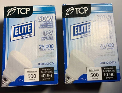 2 PIECES ￼TCP LED (9) BULBS ELITE 50 watt 2700K - Image 1 of 4