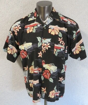 Camisa Para Hombres Monzini Italia Ford Thunderbird Temática Botón Delantero Talla L Floral Foto 1 de 4