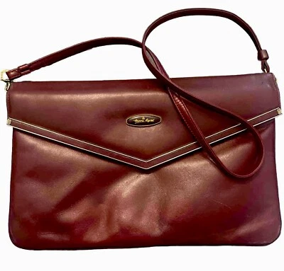 Сумочка Etienne Aigner ручная наплечная сумка бордовая кожа бывшая в употреблении 12x8x2 - Изображение 1 из 4
