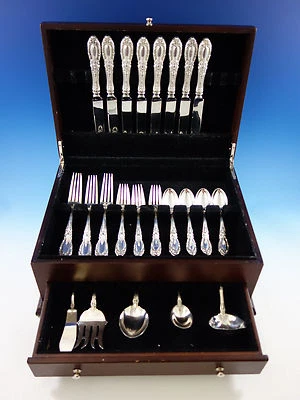 Conjunto de Talheres King Richard by Towle Prata Esterlina 8 Serviço 37 Peças Tamanho Jantar - Imagem 1 de 4