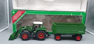 Traktor 1:32 Siku Farmer 3860 Traktor mit Frontschaufel und Anhänger OVP - Bild 1 von 14
