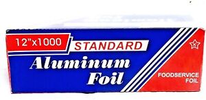 Standard Heavy Duty Aluminum foil 12 x 1000 Roll Food Service Storage