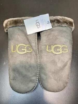 UGG Glove LOGO SUEDE EUCALYPTUS 喷雾 SHEARLING 女士 MITTENS 尺码 S/M — 第 1/4 张图片