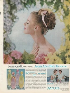 1964 AVON Cosmetics Vintage Print Ad 1960s After Bath Freshener Radio City NYC - Picture 1 of 1