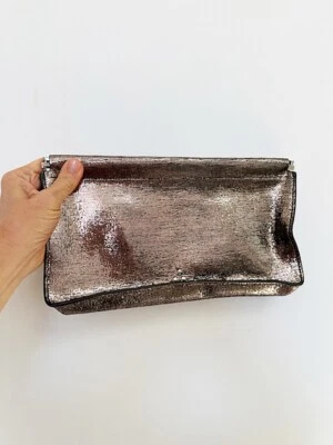 Bolso sin asas para mujer de diseñador Jerome Dreyfuss talla única estilo Clic Clac metálico Foto 1 de 4