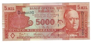 Banknote Paraguay 5000 Guaranies 2005 P223a, crisp - Picture 1 of 2