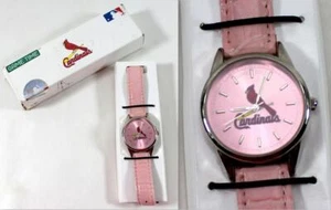 2007 St. Louis Cardinals Pink Team Logo Watch ~ Keeps Good Time ~ New Battery - Picture 1 of 9
