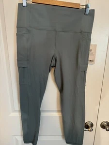 NEU MIT ETIKETT ATHLETA SALUTATION STASH CARGO 7/8 ENG MINIMALISTISCH GRAU - GRÖSSE LARGE GROSS - Bild 1 von 10