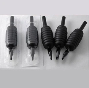 500 pcs Disposable Silicon Tattoo Tubes and 1" 25MM Grip with Tip You Pick Size  - Picture 1 of 4