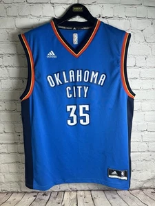 Oklahoma City Thunder Jersey Mens Large Blue Adidas Vest Kevin Durant #35 2015 - Picture 1 of 10
