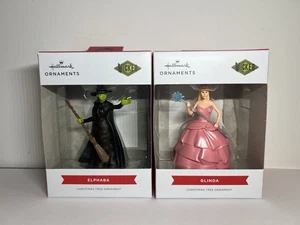 Böse Glinda & Elphaba Ornament 2er Set Punze Weihnachtsbaum Andenken NEU - Bild 1 von 3