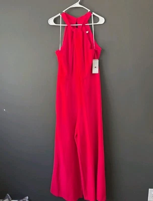 NEW Julia Jordan Women's Size 14 Red Halter Jumpsuit Wide Leg One Piece NWT - Image 1 of 4