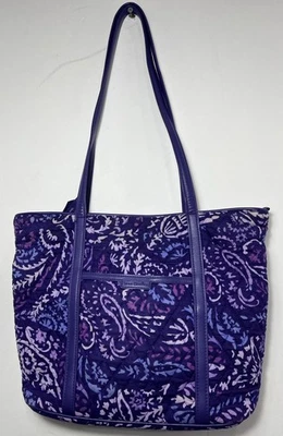 Vera Bradley Purple Paisley Amethyst Purse 12x12x4" Free Shipping - Image 1 of 4