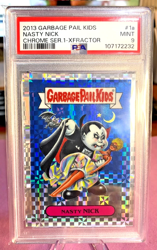 Nasty Nick 1a 2013 Garbage Pail Kids Chrome XFractor MINT PSA 9- series 1 - Image 1 of 1
