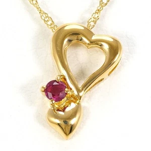 18K Yellow gold Necklace Ruby About1.5g About41cm Free shipping Used - Picture 1 of 5