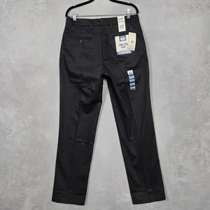 Dockers Classic fit pants mens 32x34 lux cotton stretch black NEW - Picture 1 of 10