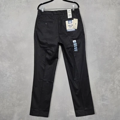 Dockers классический крой брюки мужские 32 x 34 lux хлопок эластичной черный новый - Изображение 1 из 4