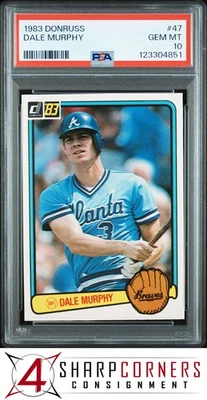 1983 DONRUSS #47 DALE MURPHY BRAVES PSA 10 - Image 1 of 3