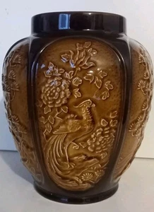 SylvaC Brown GInger Jar without lid, Canton Range jar, brown vase, brown decor - Picture 1 of 7