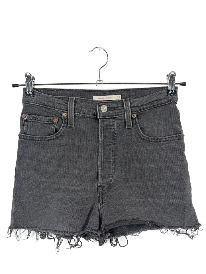 LEVI'S Short taille haute Dames Pantalon court T EU 36 gris clair - Photo 1/4