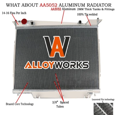 4 Row Aluminum Radiator For Ford Expedition Lincoln Navigator 5.4L V8 2003-2004 Foto 1 de 4