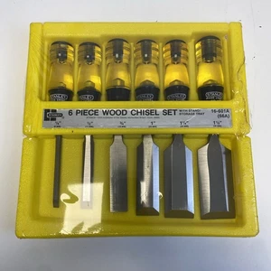 Juego de cinceles de madera vintage NOS STANLEY # 16-601 6 piezas - ¡Paquete sellado! - Imagen 1 de 7