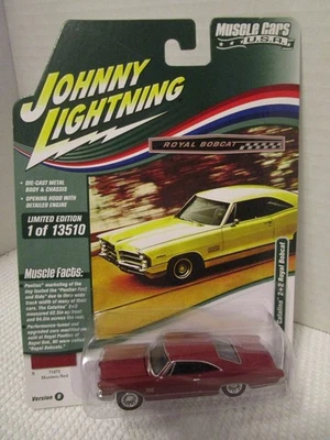 Johnny Lightning Muscle Cars EE. UU. 1965 Pontiac Catalina 2+2 Royal Bobcat rojo 1:64 Foto 1 de 4